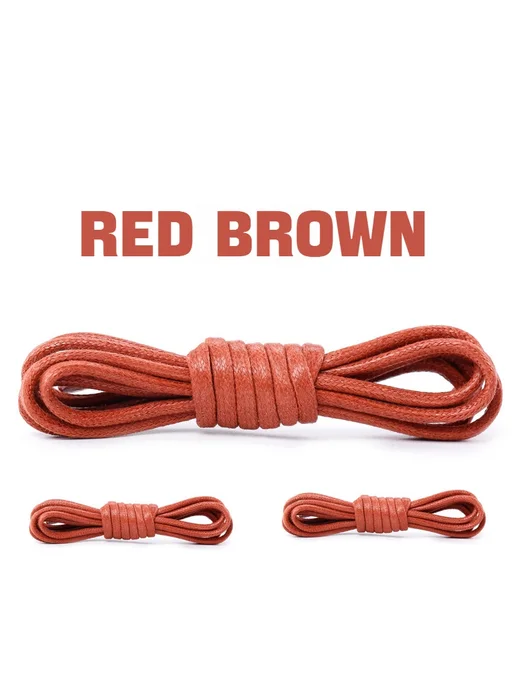 SMATLELF Хлопок вощеные шнурки Red Brown 120 см, красный
