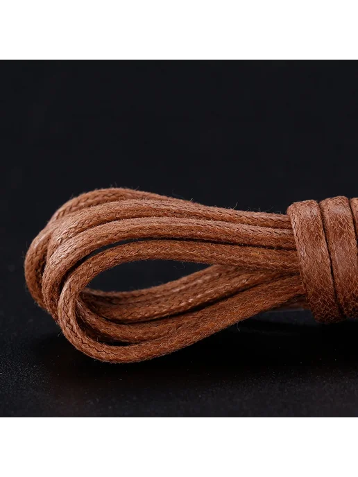 SMATLELF Хлопок вощеные шнурки Red Brown 120 см, красный, фото 3
