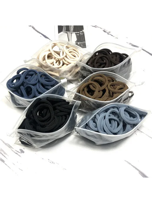 LISM Резинки для волос синие, 50 шт, 4 см, Color 28, 50 шт, фото 2