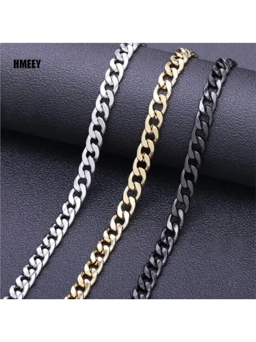 Нет бренда Цепочка из нержавеющей стали 24inch, Gold, 5mm Width, золотой, фото 3