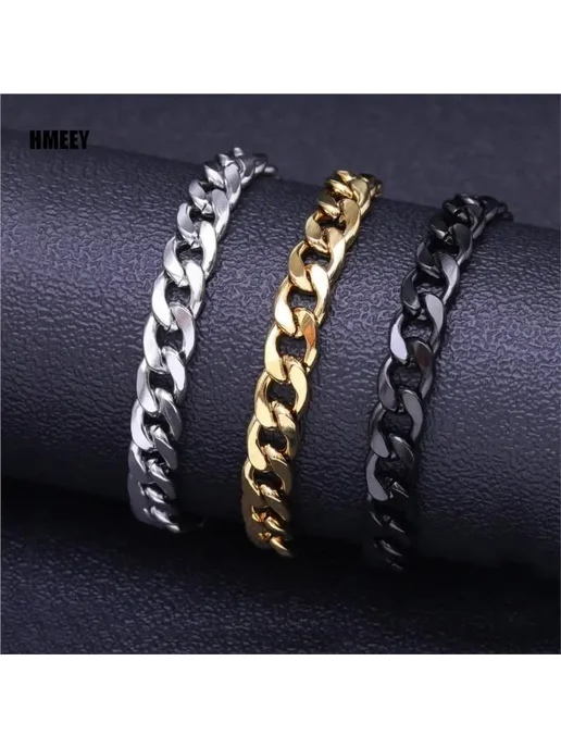 Нет бренда Цепочка из нержавеющей стали 22inch, Gold, 3mm Width, черный, фото 2