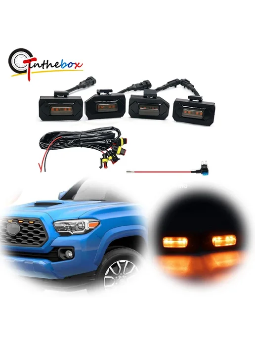 Gtinthebox Фонарь решетки Smoked Lens Amber для Toyota Tacoma TRD Sport, белый