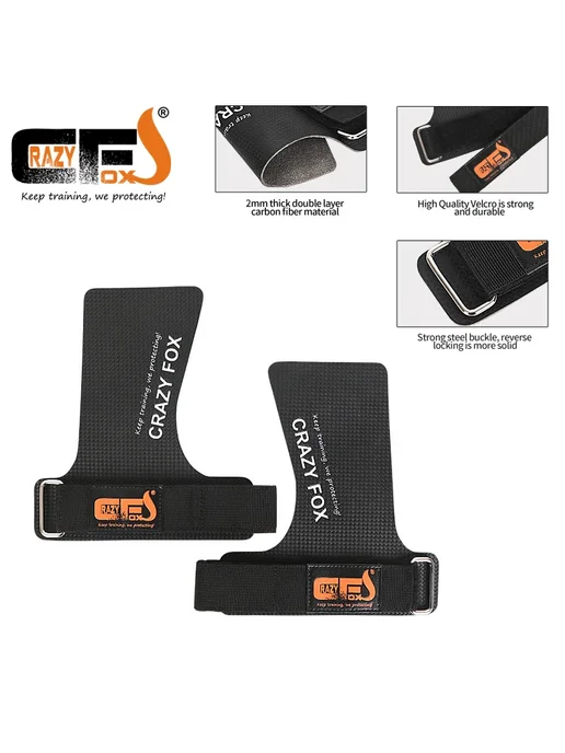 CrazyFox Перчатки для тяжелой атлетики HG-030H-Hypalon, черный, фото 5