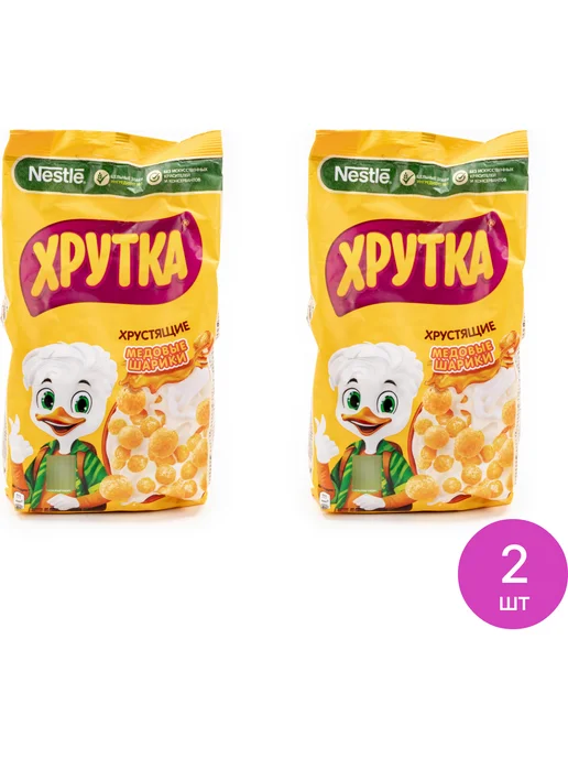 Nestle Готовый завтрак Нестле Хрутка медовые шарики, 230г, 2 шт, 230 г, 2 шт