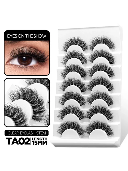 Groinneya пушистые накладные ресницы 7 Pairs-TA02, вариант
