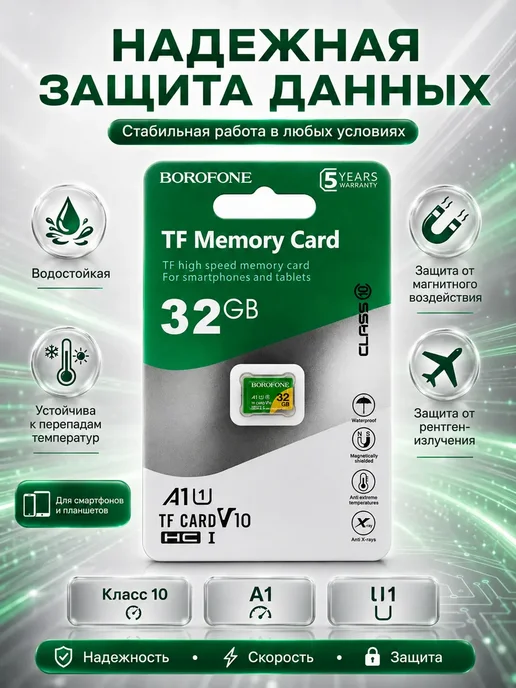 ГГГ25 Карта памяти для смартфона microSD 32 ГБ, 32 ГБ, фото 2