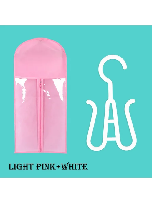 Сумка для париков Light Pink+White, белый