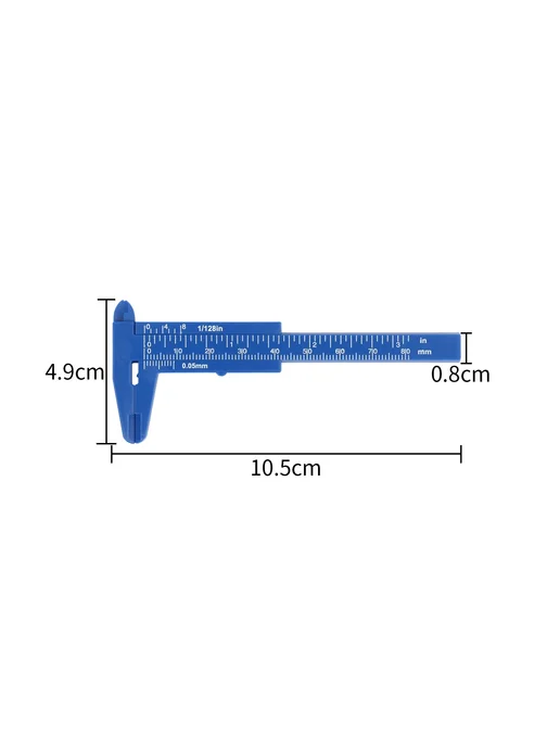 xilitata Пластиковый штангенциркуль 80 мм, Blue, синий, фото 3