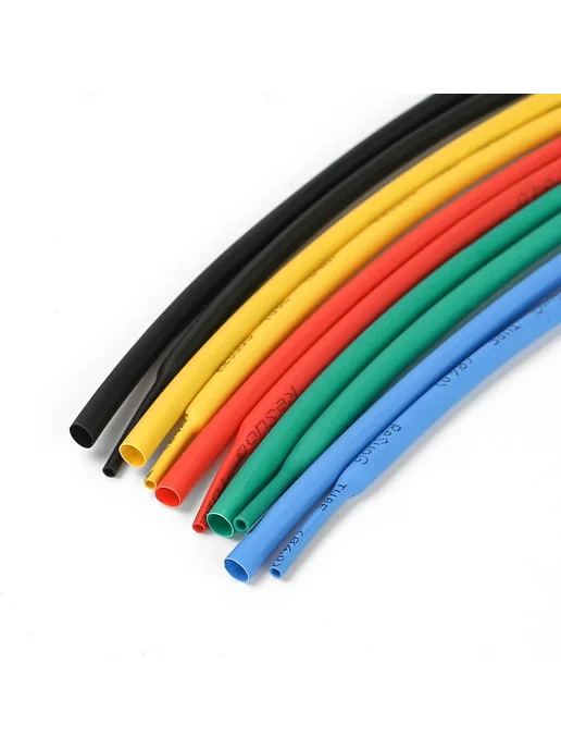 Нет бренда Термоусадочная трубка 5 м чёрная красная 1mmx5M, Black, зеленый, фото 2