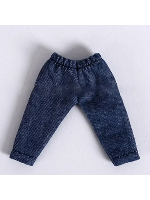Нет бренда Джинсовые штаны для куклы OB11 Light Blue, синий
