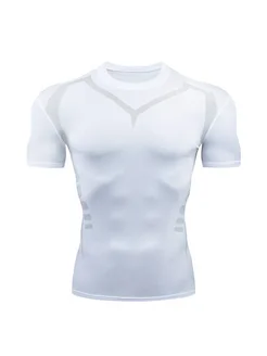 YOUONGWEAR Мужские компрессионные рубашки с короткими рукавами, быстрос