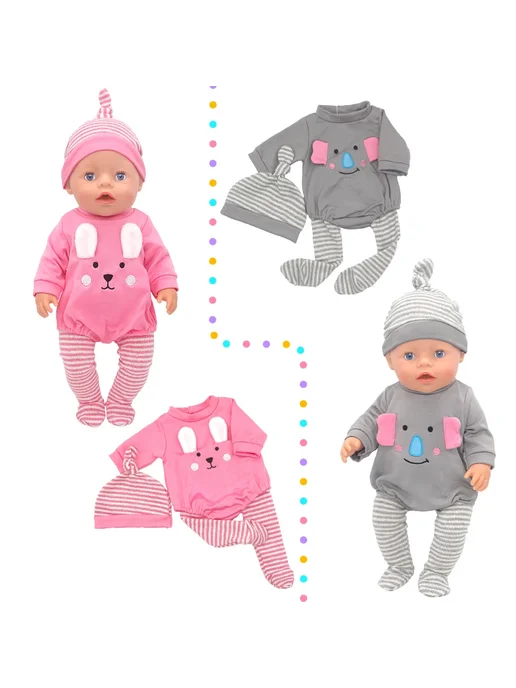 siaustp Костюм для куклы 43 см, розовый, Color 04, розовый, фото 2