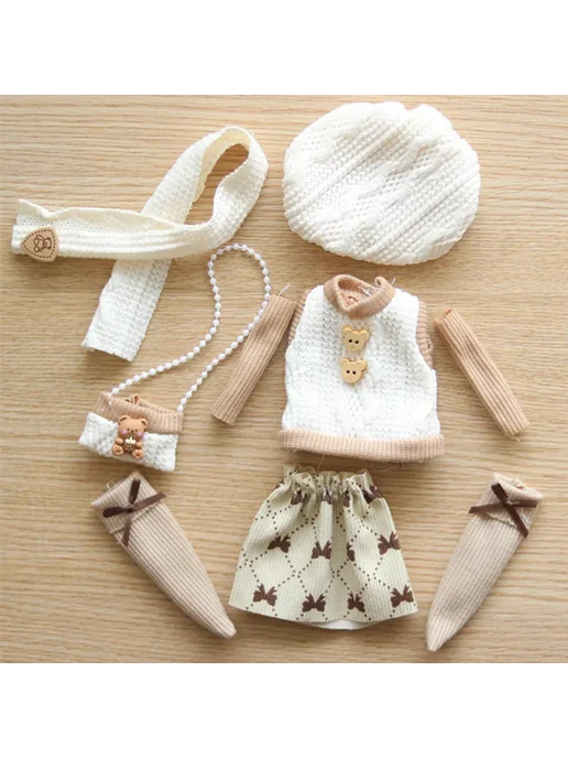 CANDY SISTER Набор одежды для куклы 30 см, бежевый, Type 15, бежевый, фото 2