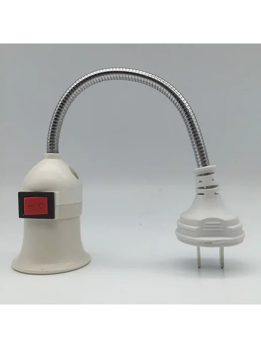 Адаптер для лампы с выключателем, 20 cm, US plug, белый