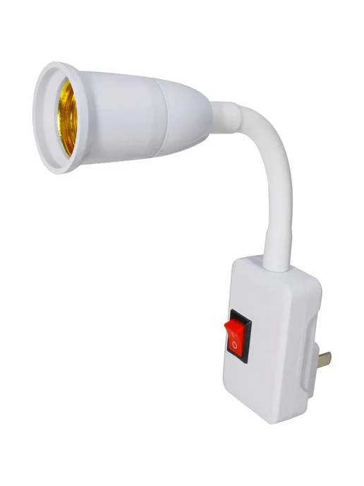 Адаптер для лампы с выключателем, 20 cm, US plug, белый, фото 2