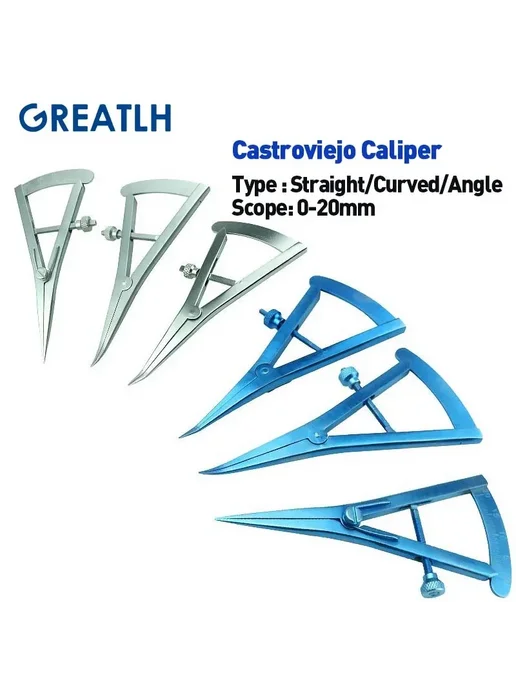 GREATLH Штангенциркуль Castroviejo титан, Type 6, 8.5 см, титан, фото 6