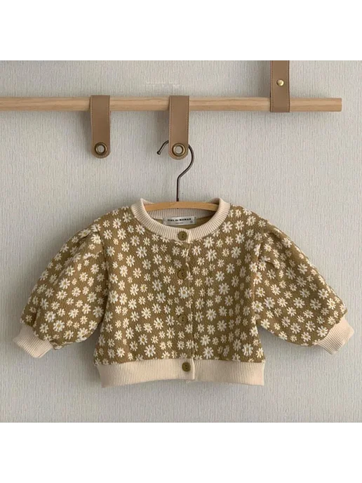 BOBOTCNUNU Кардиган для девочки 4-6 лет осенний хлопковый цв, черный, фото 5