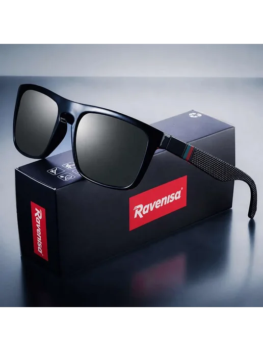 Ravenisa Солнцезащитные очки Ray-Ban, черные линзы, черный, фото 2