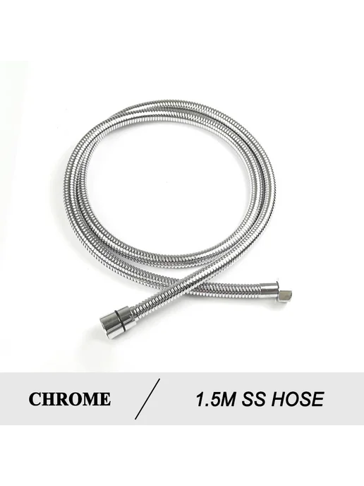 bonderis 1.5м SS Hose Chrome, 1,5 м