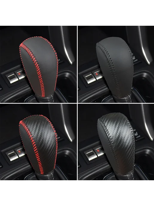 Чехол на ручку КПП из искусственной кожи, черный, Subaru For, черный, фото 4
