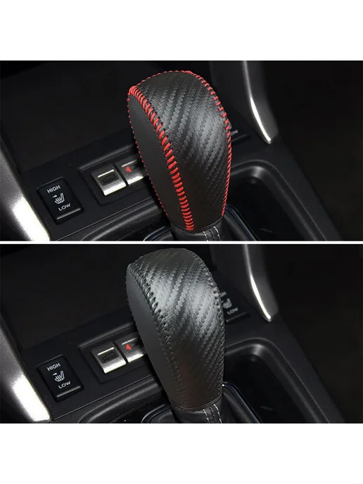 Чехол на ручку КПП из искусственной кожи, черный, Subaru For, черный, фото 6