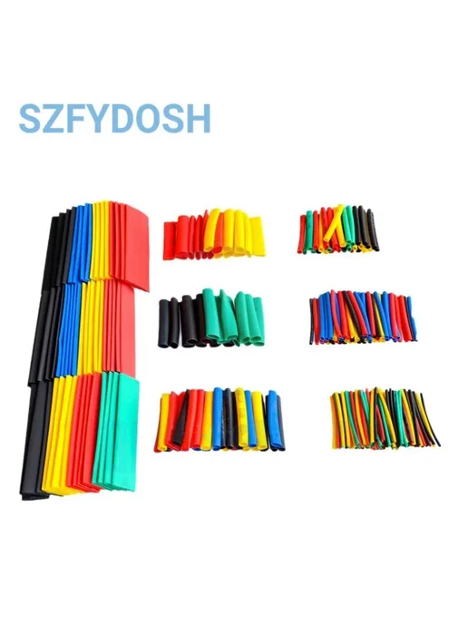 Нет бренда Термоусадочная трубка, набор 328PCS, 5 цветов, 328 шт, 5 цв., фото 6