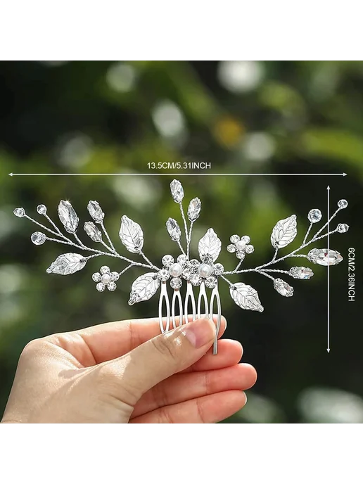Forseven Гребень для волос Style 15 с кристаллами, серый, фото 7