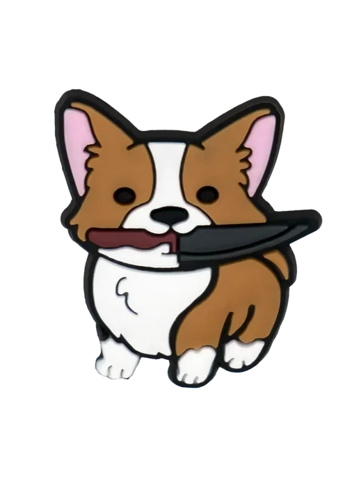 the orange guy Украшение для обуви Corgi в шляпе, Цвет HYB249-75, оранжевый