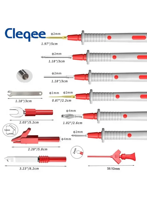 CLEQEE Набор измерительных проводов P1503SDL-C для мультимет, вариант, фото 5