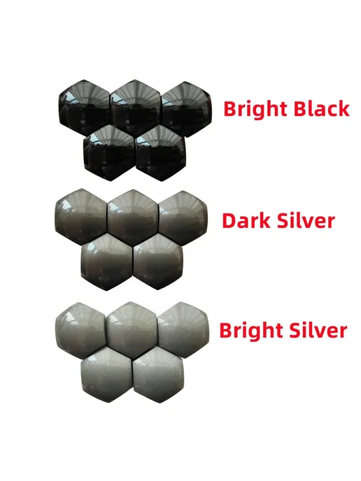 Нет бренда Накладка на крышку болта гайки колеса 17 мм Dark Silver-1Pc, серебристый, фото 2