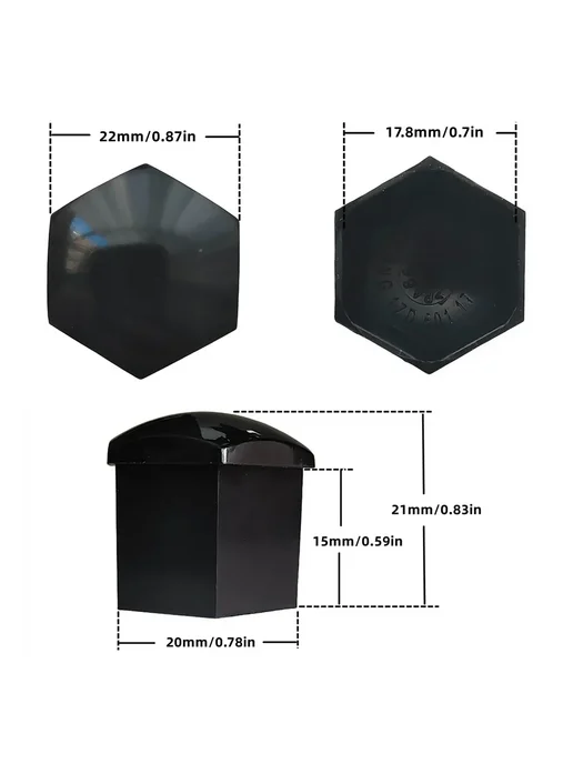 Нет бренда Накладка на крышку болта гайки колеса 17 мм Dark Silver-1Pc, серебристый, фото 4