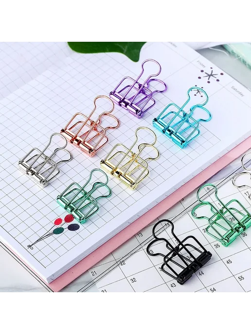 Нет бренда Металлические зажимы Green-19mm, зеленый, фото 2