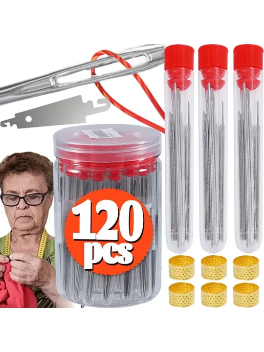 Нет бренда Швейные иглы из нержавеющей стали 3sets 120PCS, 120 шт, фото 2