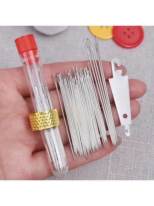 Нет бренда Швейные иглы из нержавеющей стали 3sets 120PCS, 120 шт, фото 5