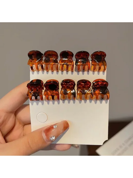 Черные мини-заколки для волос 100шт, 50 шт, белый, фото 7