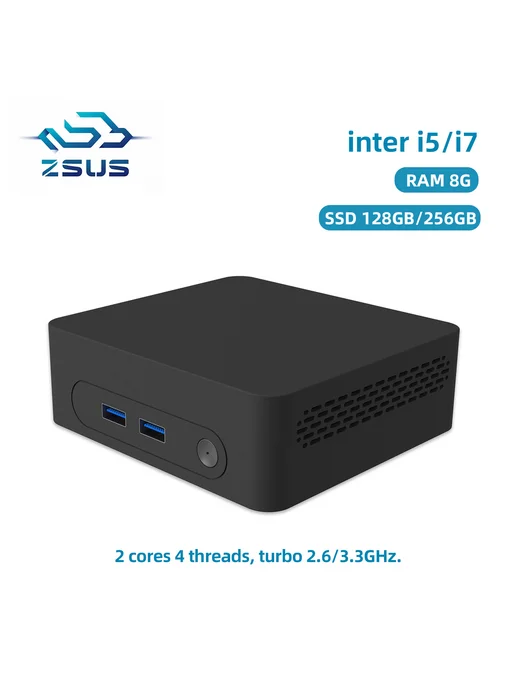 ZSUS Мини ПК i7 4650U 8GB+256GB, 8 ГБ, 256 ГБ
