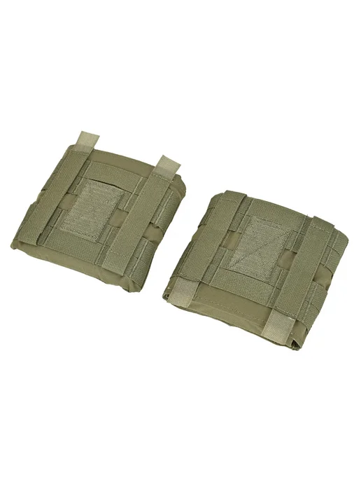 TACTIFANS Тактические сумки-накладки MOLLE 6x6 из нейлона, 2 шт. Бежев, 6x6, 2 шт