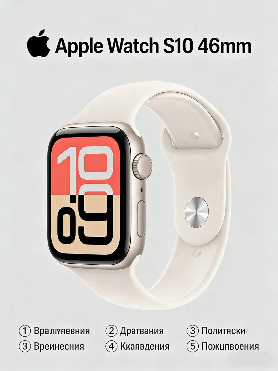Apple Watch S10 46mm Белый Не Дорого