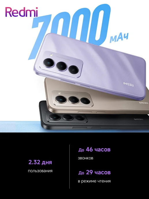 Смартфон Xiaomi Redmi 15 6/128 ГБ, черный, фото 2