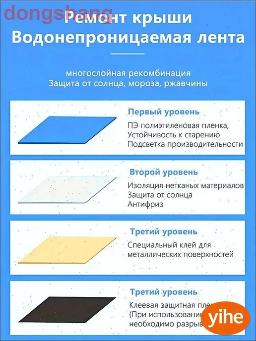 Гидроизоляция кровли 500мм*5м Синяя для металла и пластика, 5 м, фото 6