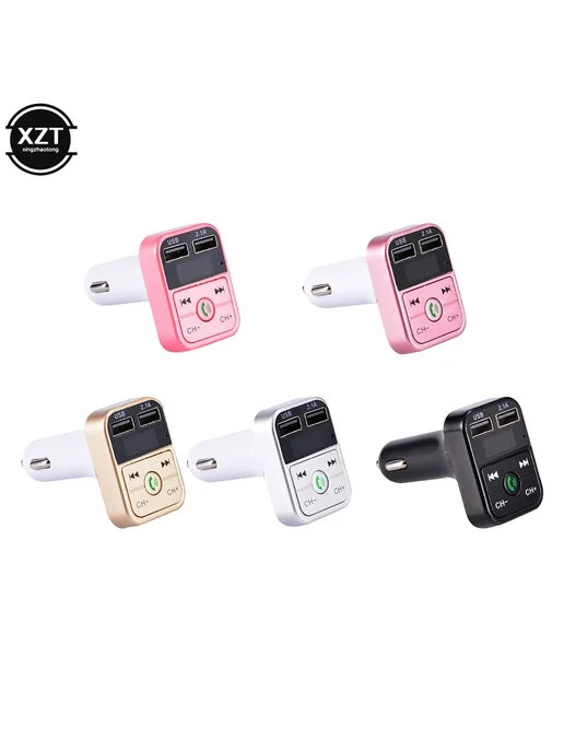 WYMECT Автомобильный FM-передатчик Bluetooth с двумя USB, белый, черный, фото 7