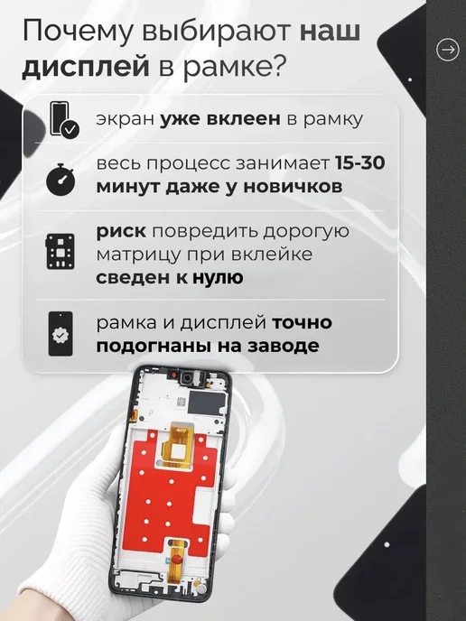 Дисплей (экран) для iPhone 14 In-Cell, черный, фото 2