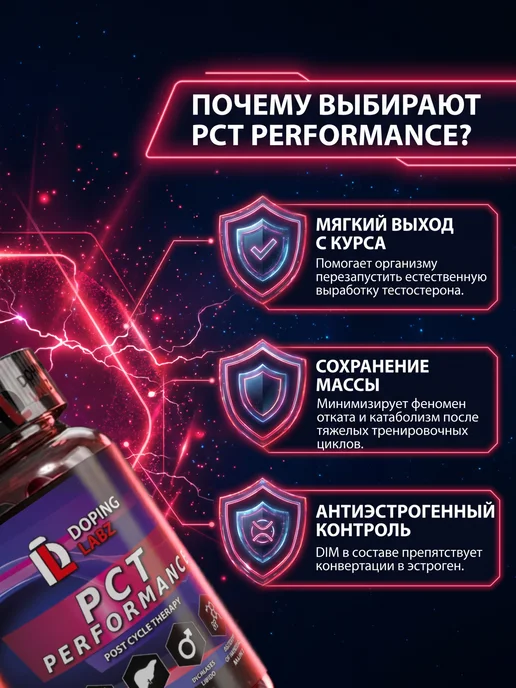 Doping Labz Готовый пкт-комплекс PCT performance после курса, вариант, фото 7