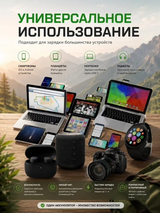 Повербанк 50000 мАч Внешний аккумлятор, 50000 мАч, фото 7