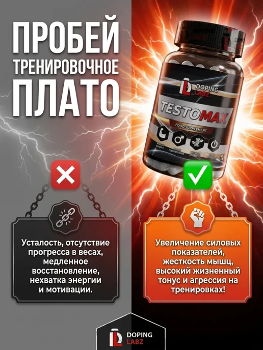 Doping Labz Бустер Тестостерона TESTOMAX 60 капсул, вариант, фото 7