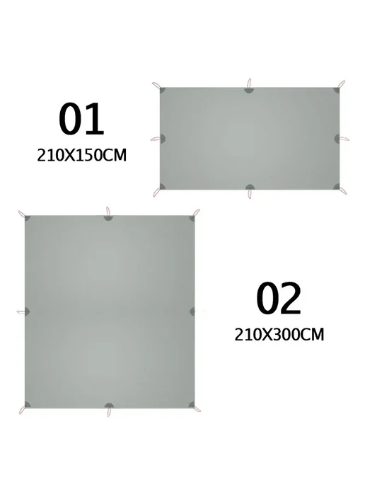 Нет бренда Сверхлегкий солнцезащитный коврик для кемпинга 210X150CM, серый, фото 3