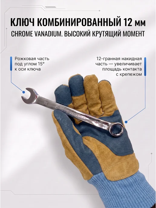 KIMsGROUP Набор ключей комбинированных, синий, фото 3