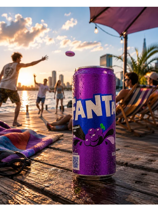 Coca-Cola Напиток Fanta 12 штук по 330 мл Фанта Ж Б, 330 мл, фото 4