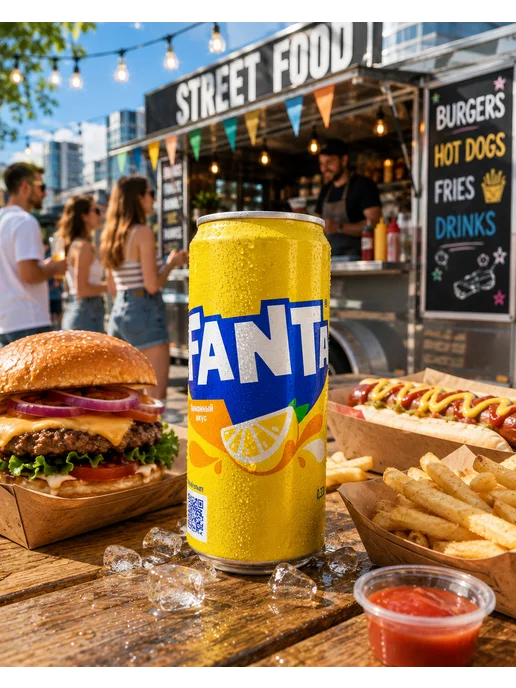 Coca-Cola Напиток Fanta лимон 12 штук по 330 мл Фанта Ж Б, 330 мл, фото 2