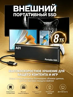 Твердотельный мобильный жесткий диск 8T